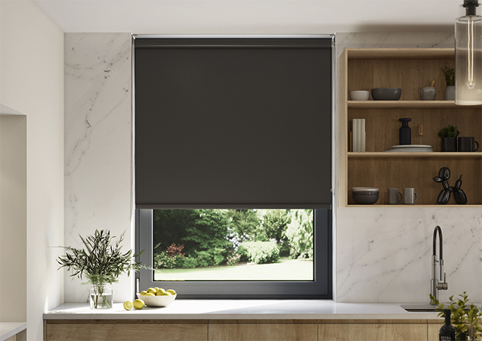 Oceana (Blackout), Slate Grey - Roller Blind - Image 3